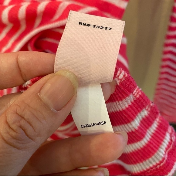 JUICY COUTURE Women Pink Striped Semi-Sheer Long Sleeve Top Size Small - Picture 10 of 10